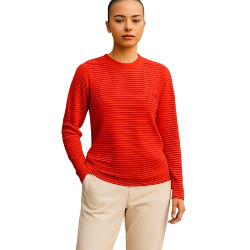 Patagonia Capilene 3 Midweight Crew Baselayer Long Sleeve size M - Coral Stripe